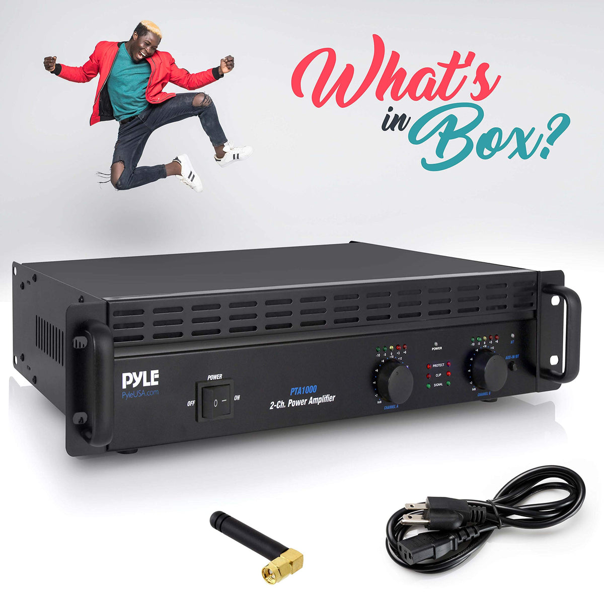 1000 Watt 2-Channel Bluetooth Power Amplifier T283453