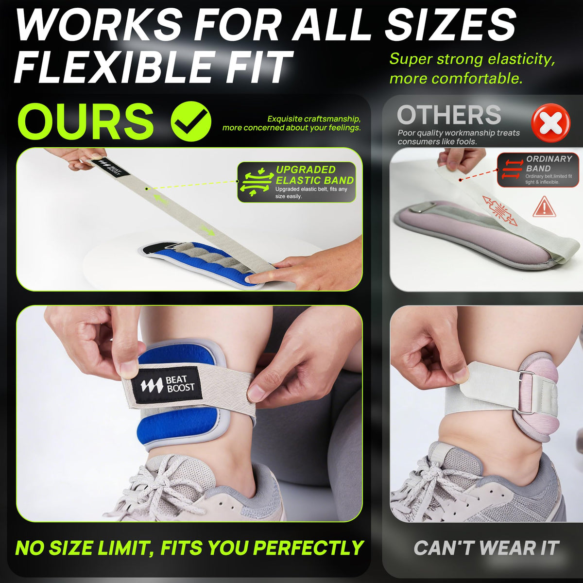 Ankle Wrist Weights Set with Adjustable Straps X457