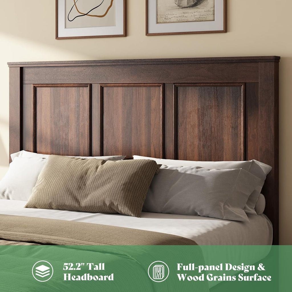 52.2" Full Size Farmhouse Bed Frame with Headboard Z219997