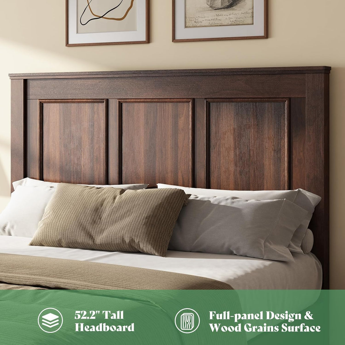 52.2" Full Size Farmhouse Bed Frame with Headboard Z219997