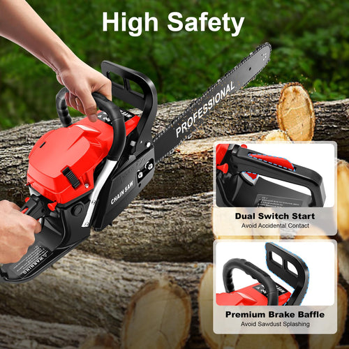 20-Inch 2-Stroke Gas Chainsaw with Tool Bag X59183