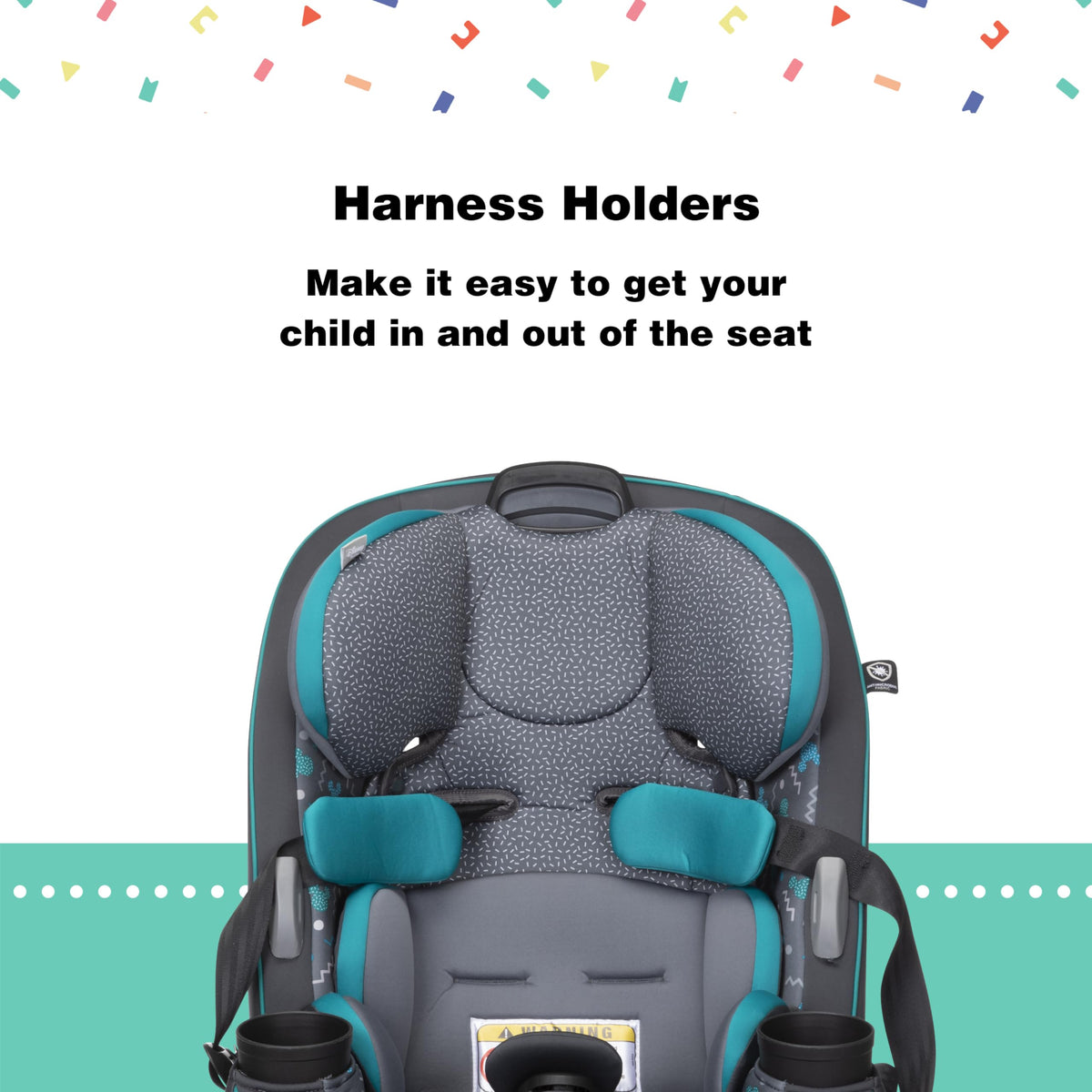 Convertible Car Seat, Rear Facing 5-40 pounds, Forward Facing 30-65 pounds, Booster 40-100 lbs Q492315