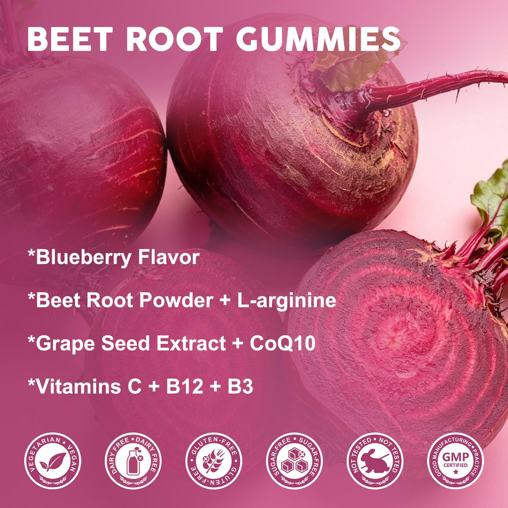Sugar Free Beet Root Gummies 60 Ct Y96203
