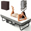 Folding Rollaway Guest Bed with 5" Memory Foam Mattress, Twin Size F7602