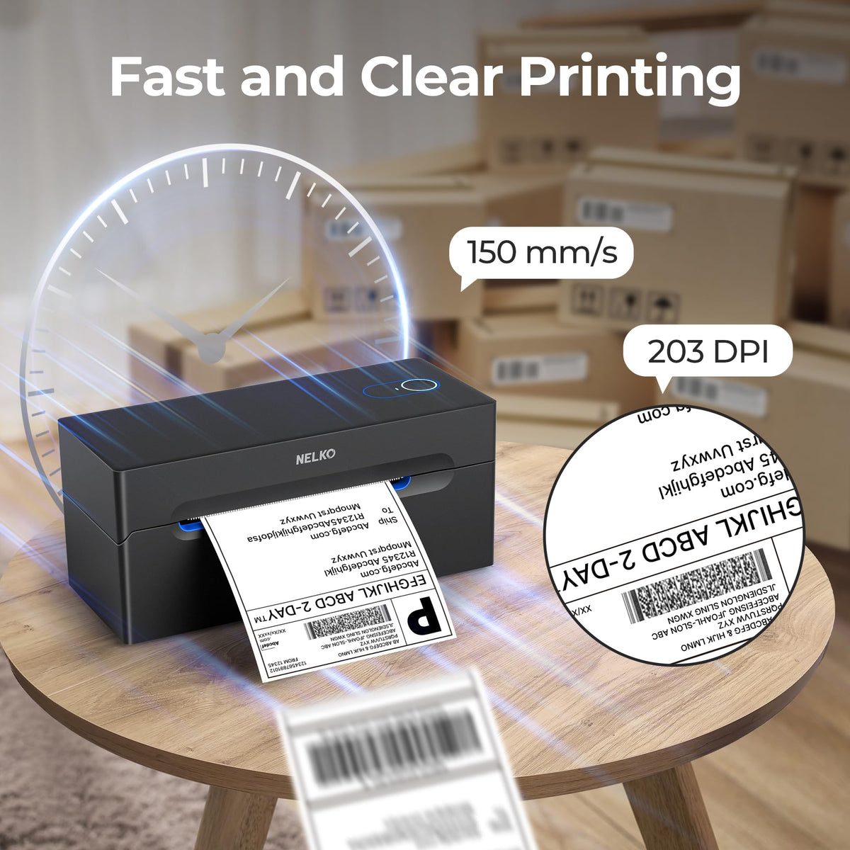 Bluetooth Thermal Shipping Label Printer U469