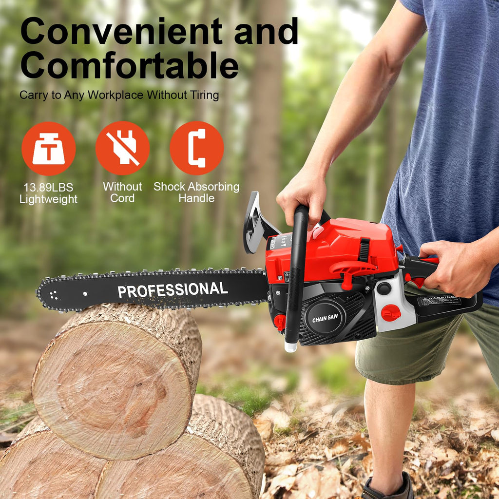 20-Inch 2-Stroke Gas Chainsaw with Tool Bag X59183