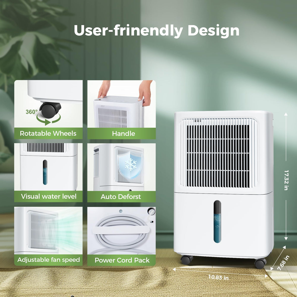 2,500 Sq.Ft 34 Pint Dehumidifier F32338