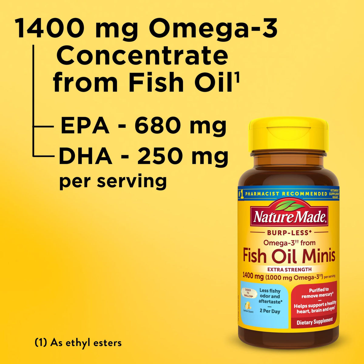 Fish Oil Omega 3 1400 mg Minis 60 Softgels Q817