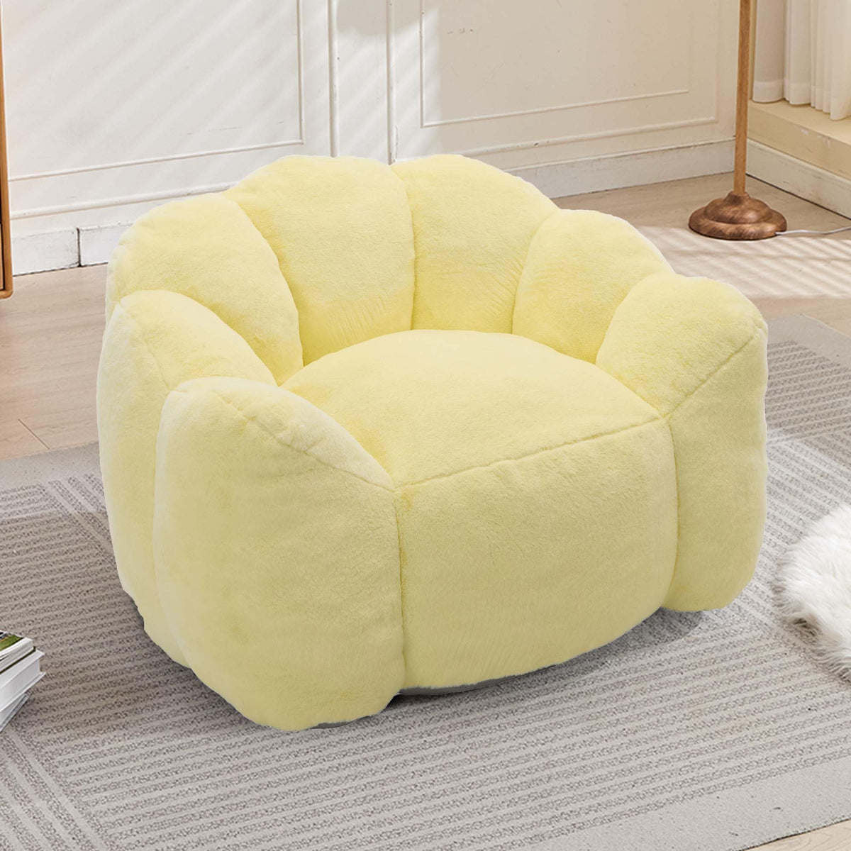Oversized Memory Foam Bean Bag Chair with Backrest K6431