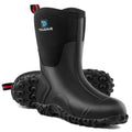 Rubber Boots with Steel Shank, 6mm Neoprene Mid Calf Rain Boots Z7327