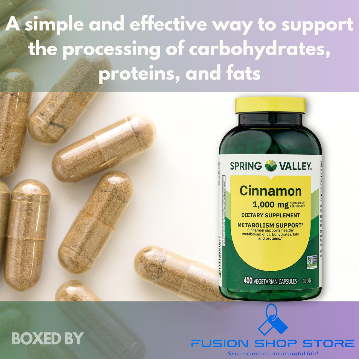 Cinnamon Extract Capsules 400 Count S427