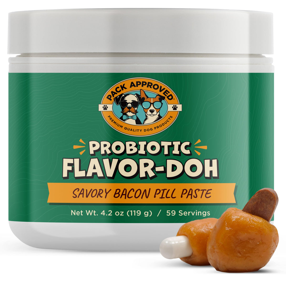 Probiotic Bacon Pill Wrap for Dogs 4.2oz R3390