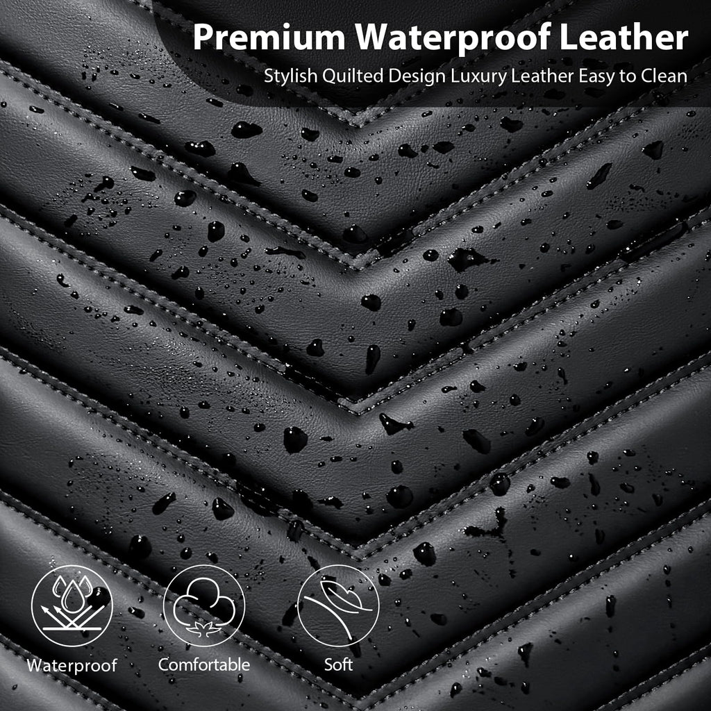 3D Foam Faux Leather Seat Covers Full Set U302890