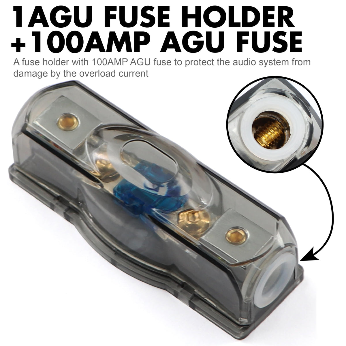 0 Gauge Amp Wiring Kit 3000W with 100A Fuse & RCA Cable T873