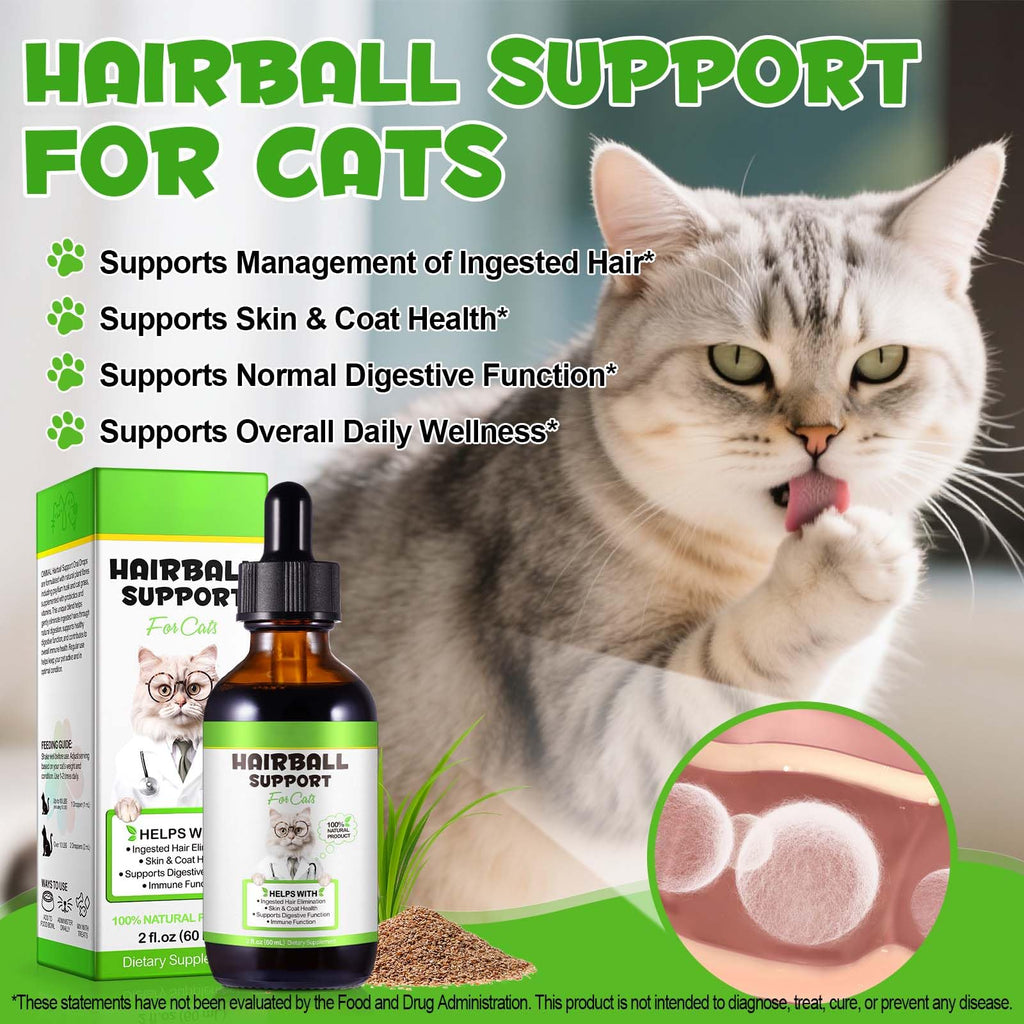 Cat Hairball Remedy Digestive Aid Drops 60ml A839