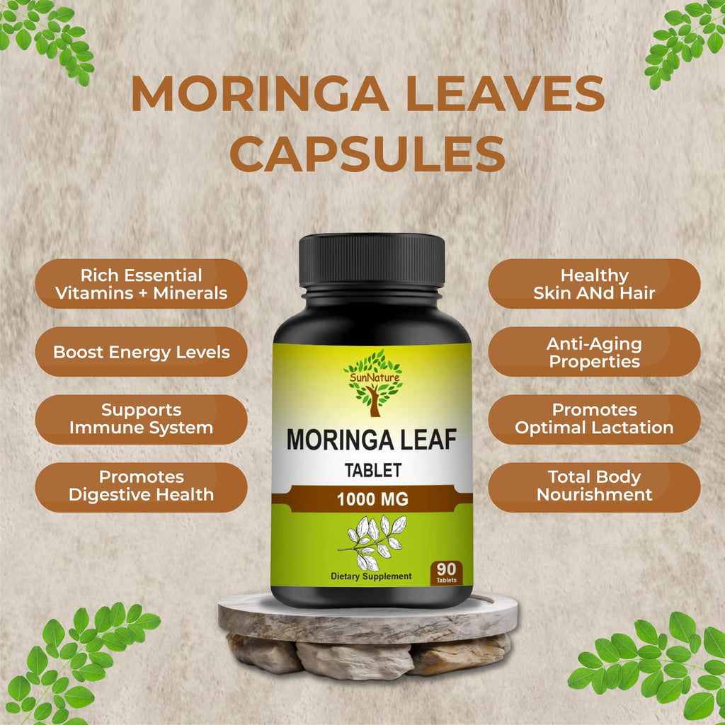 1000 mg Moringa Leaf Tablets, 90 Tablets D40131