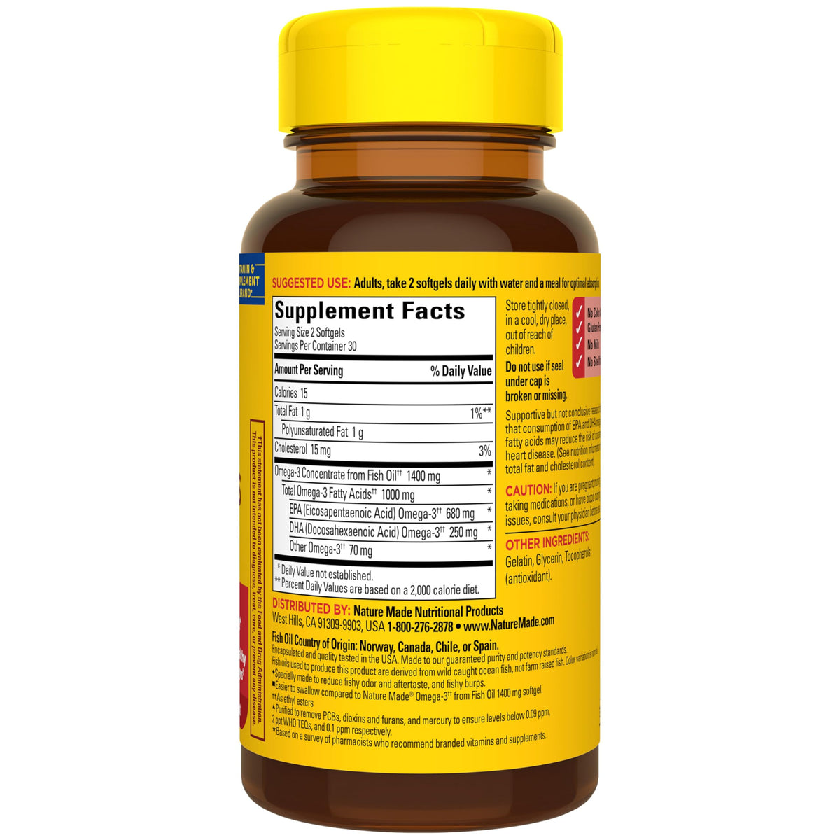 Fish Oil Omega 3 1400 mg Minis 60 Softgels Q817