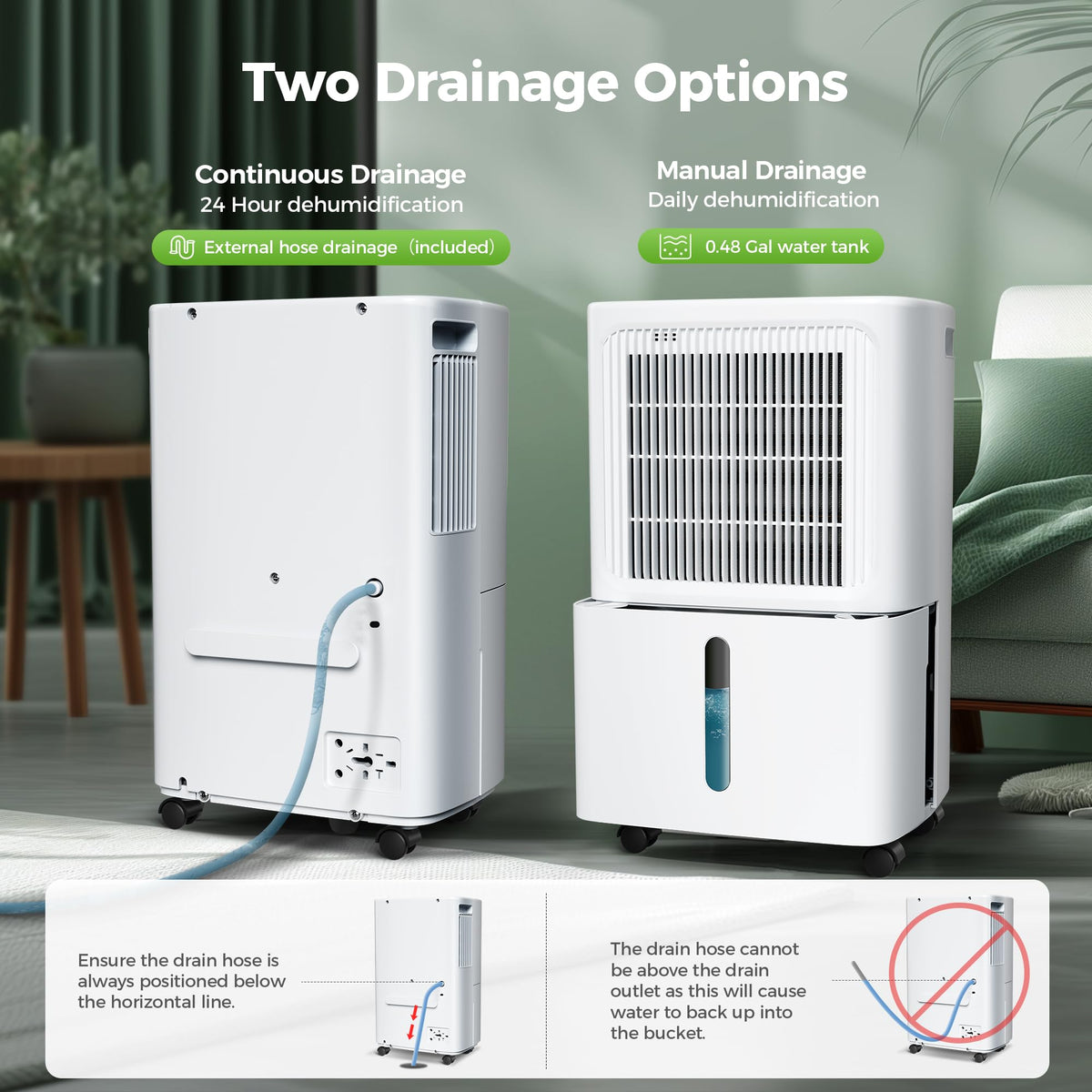 2,500 Sq.Ft 34 Pint Dehumidifier F32338