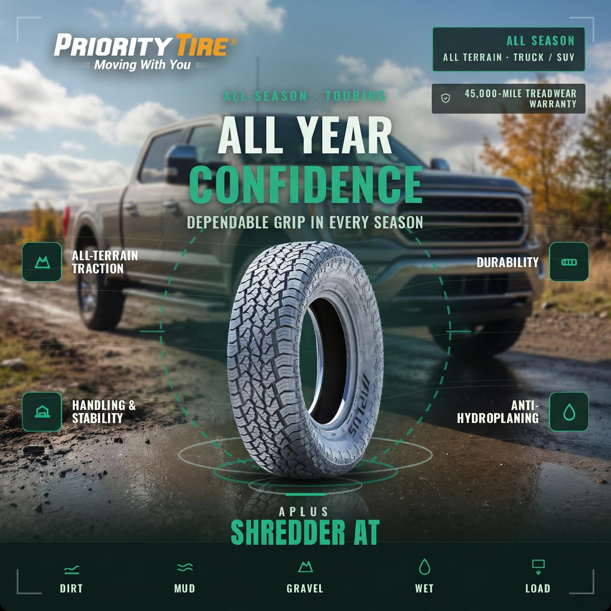 LT265/75R16 All Terrain Light Truck Tire R36892