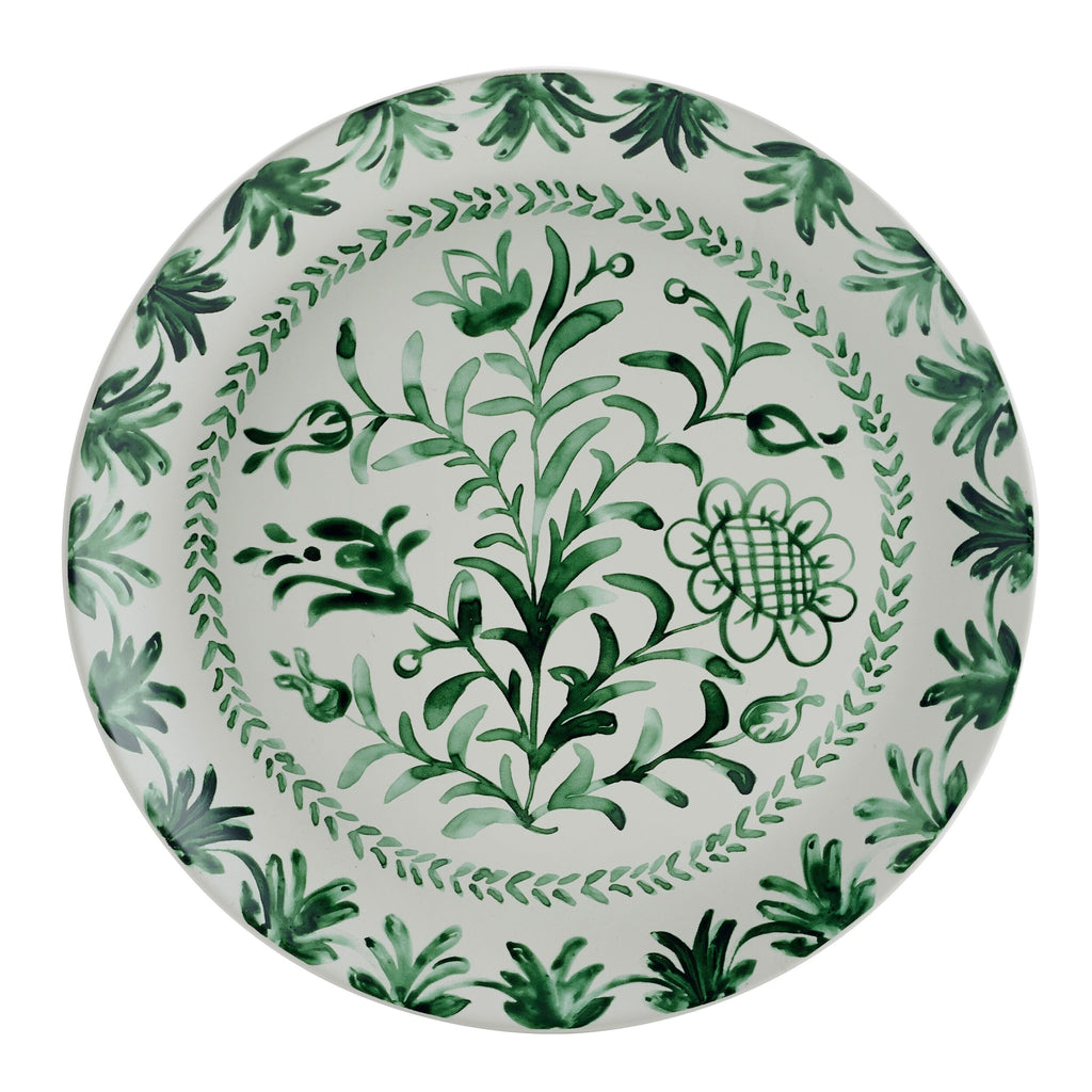 Green 12-Piece Stoneware Dinnerware Set Y255833