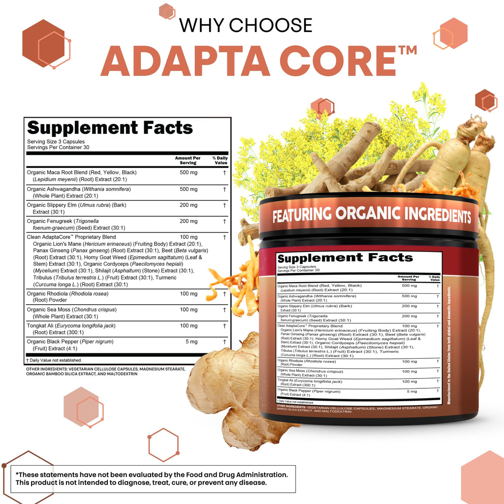 Organic Maca Root Capsules 90 Pills G121