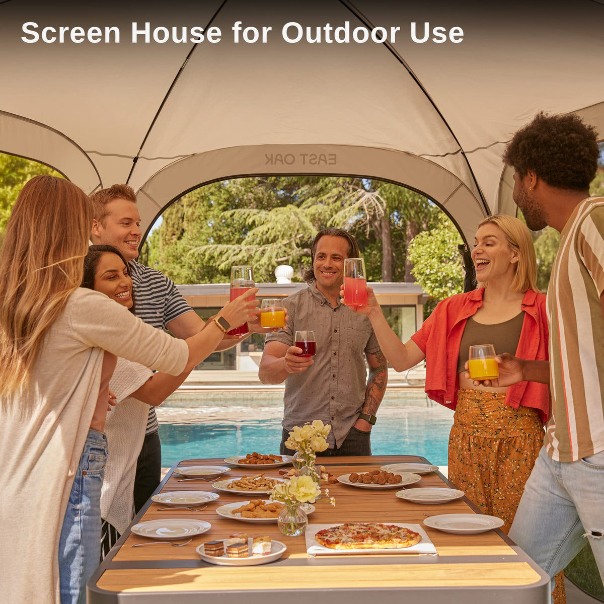Pop-Up Screen House Tent 12 x 12 FT with Carry Bag K797015