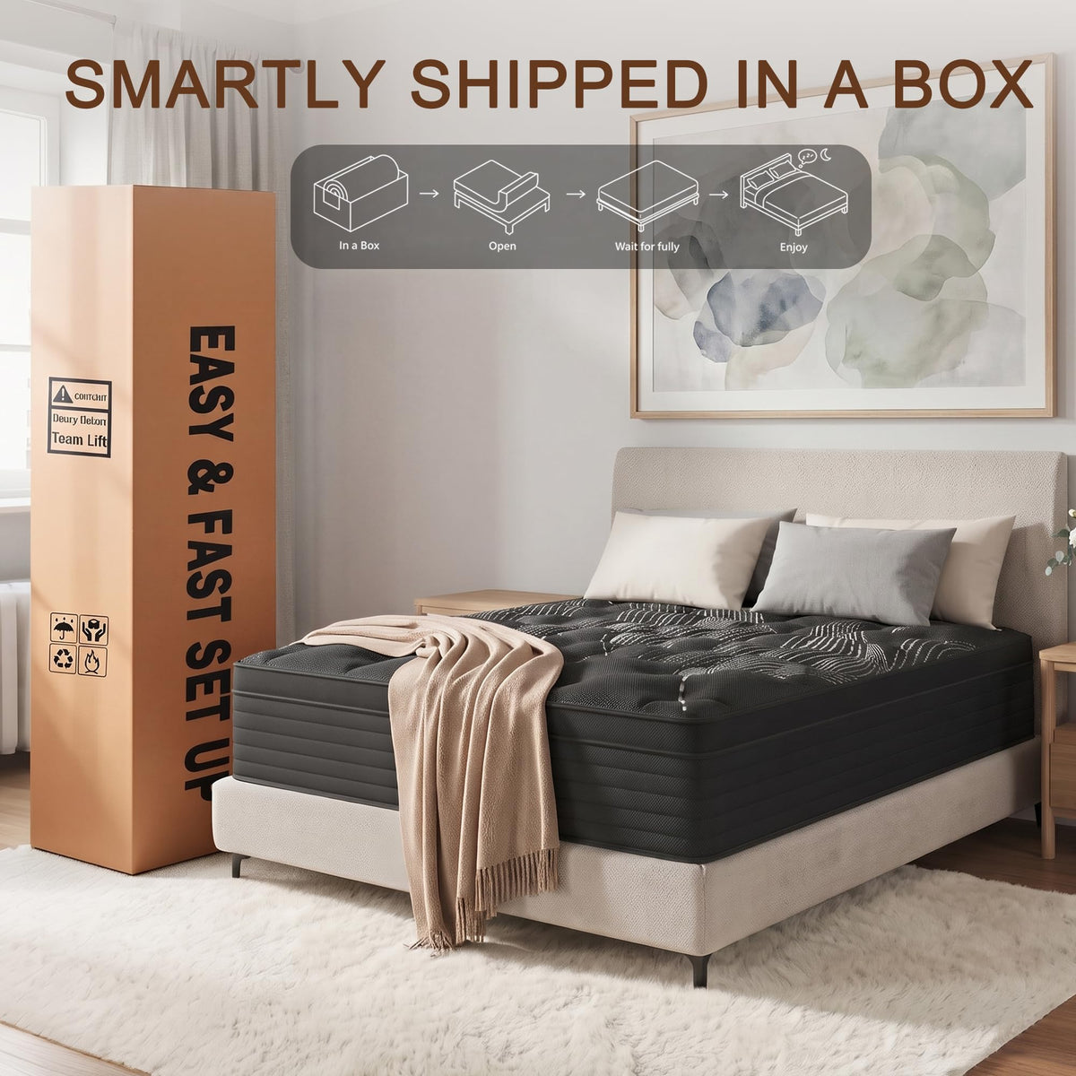 Full Size 12 Inch Hybrid Memory Foam Mattress K255