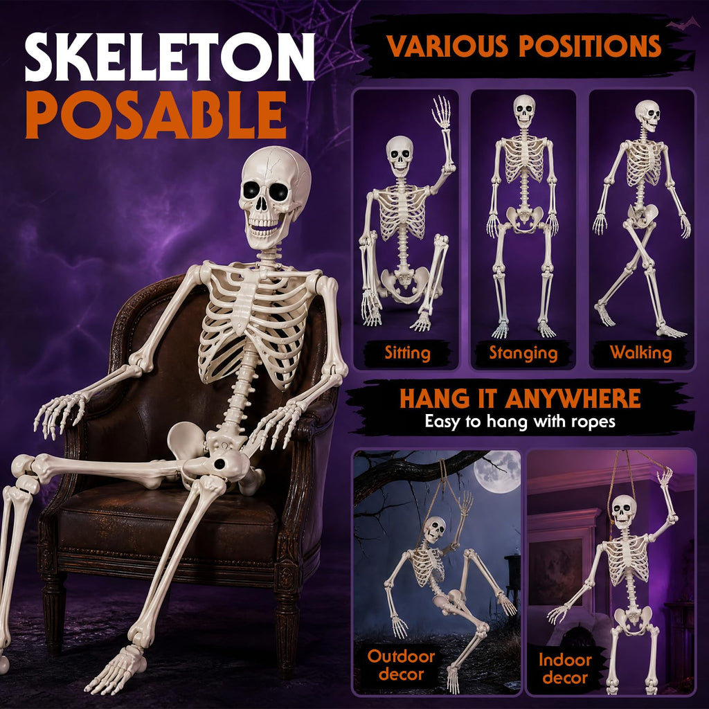 5.4 Ft Halloween Full Body Skeleton A676368