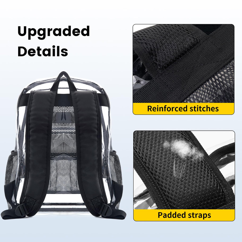 Clear Heavy Duty Black Backpack S537007