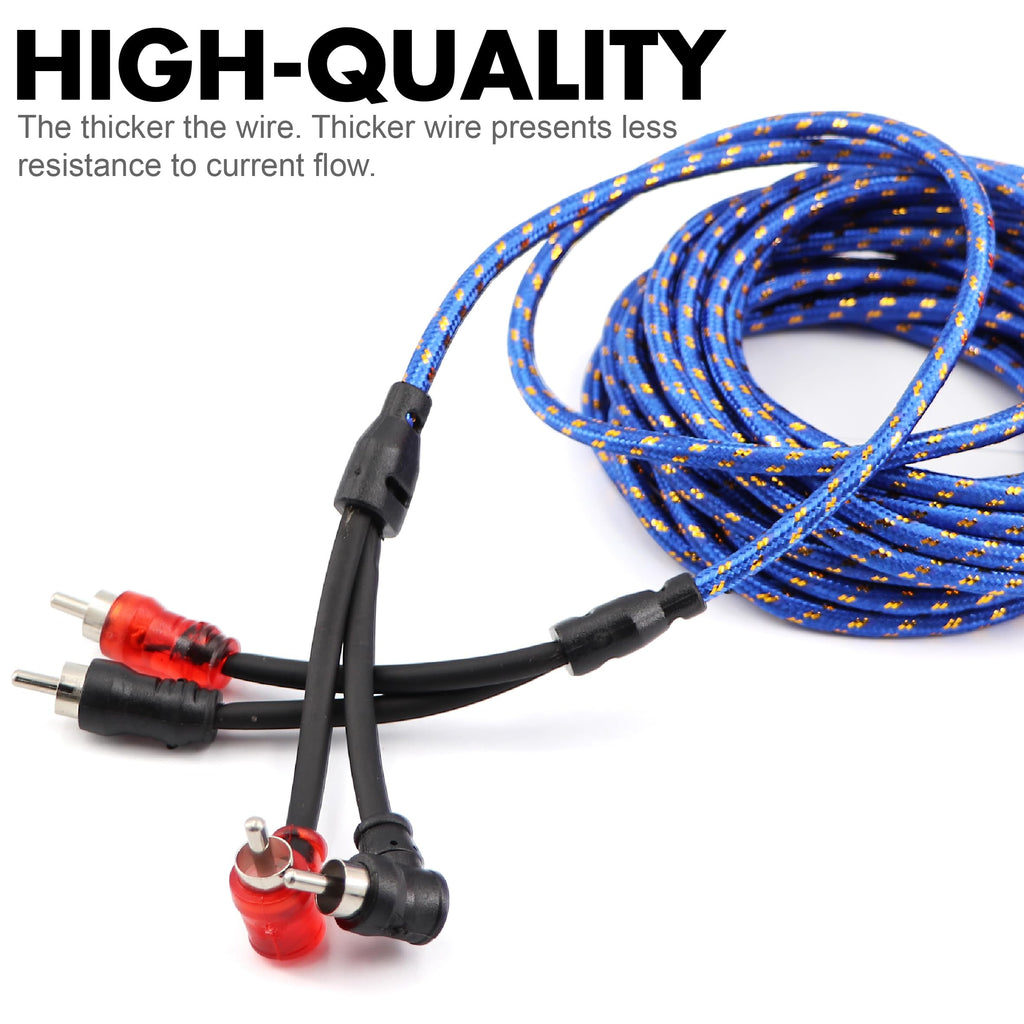 0 Gauge Amp Wiring Kit 3000W with 100A Fuse & RCA Cable T873