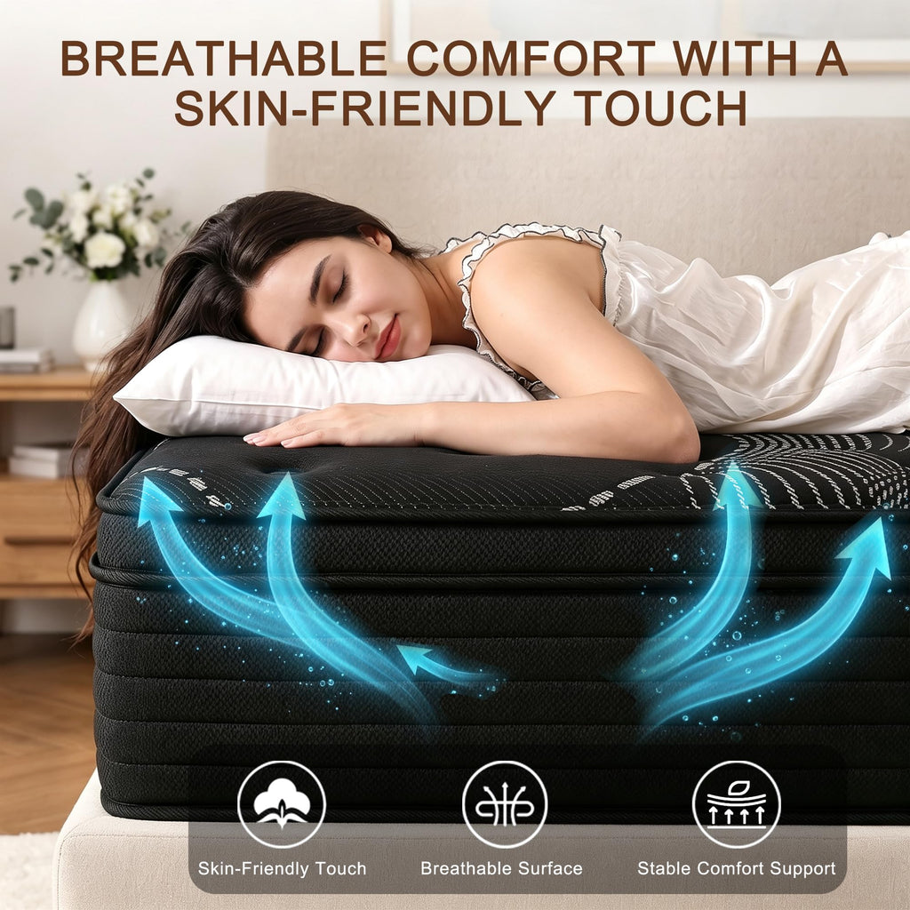 Full Size 12 Inch Hybrid Memory Foam Mattress K255