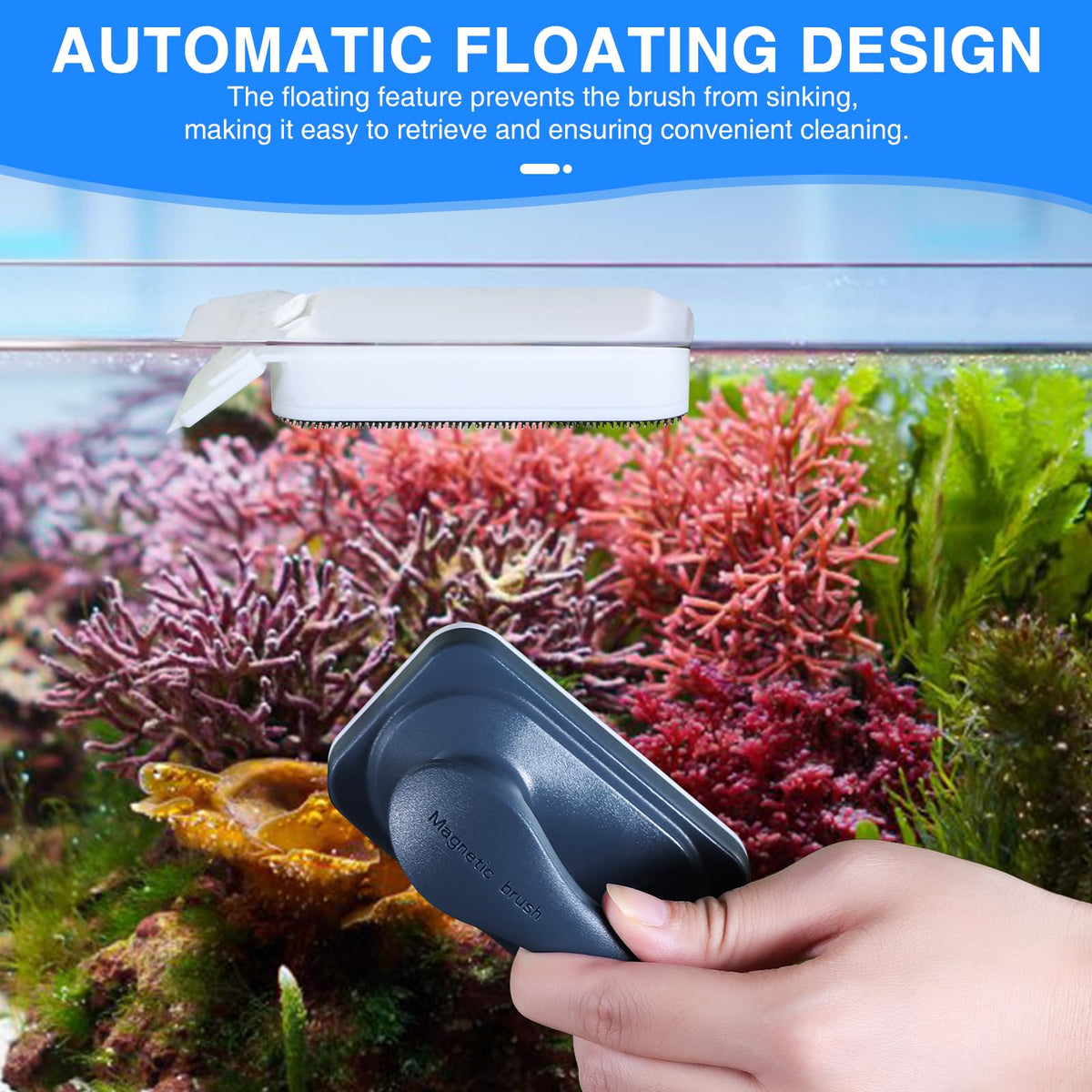 Aquarium Air Pump Magnetic Glass Cleaner F4300