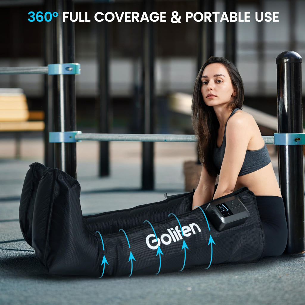 Cordless Leg Compression Massager with 5 Air Chambers X1011