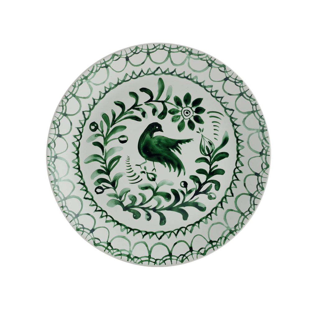 Green 12-Piece Stoneware Dinnerware Set Y255833