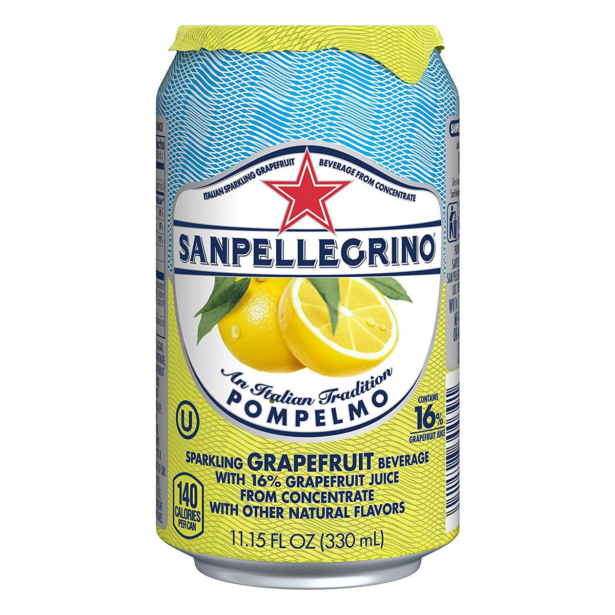 Italian Sparkling Grapefruit Beverage 24 Pack of 11.15 Fl Oz Cans Z513