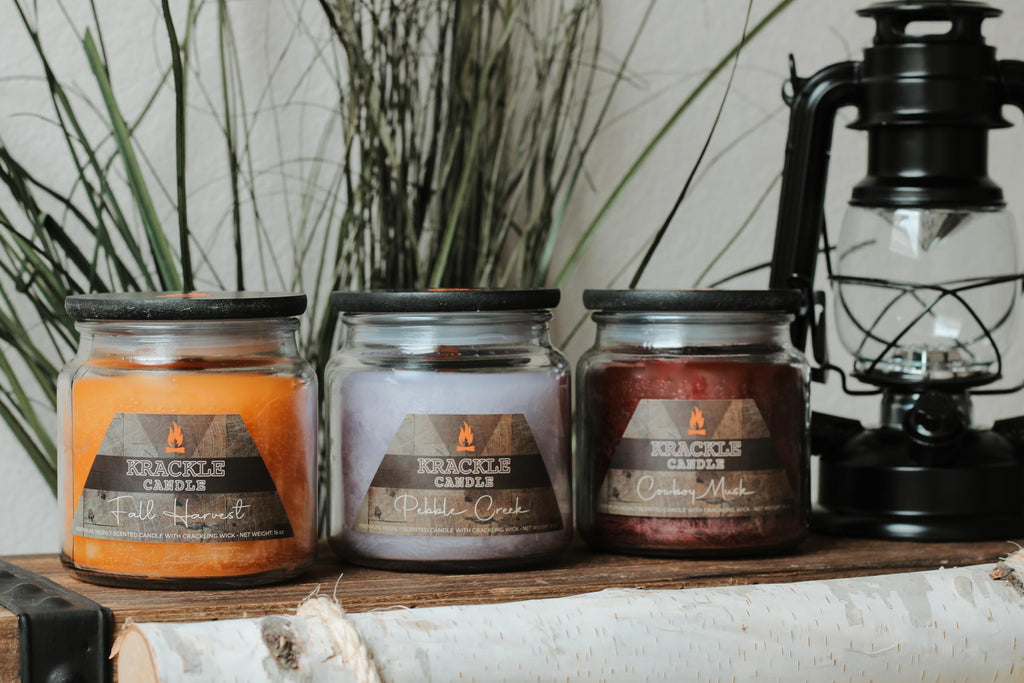 16 oz Vanilla Coffee Scented Candle with Wooden Wick K778