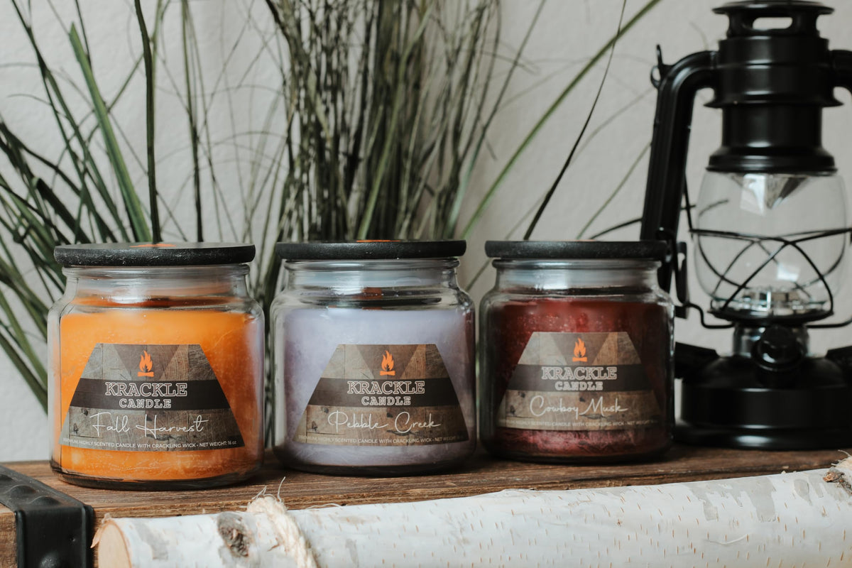 16 oz Vanilla Coffee Scented Candle with Wooden Wick K778
