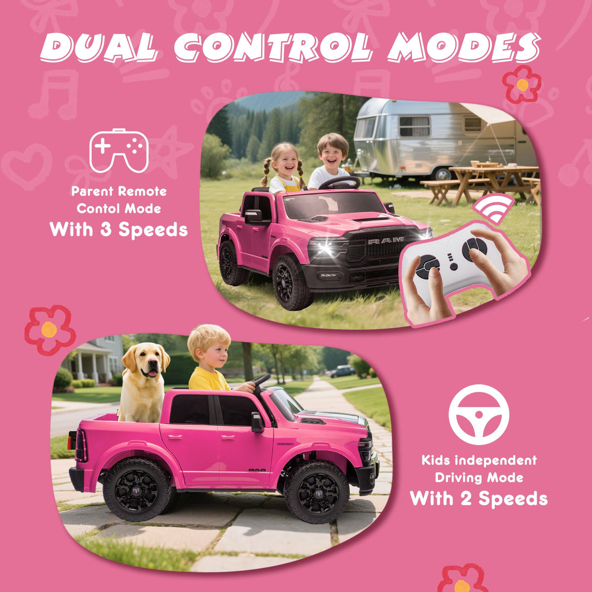 24V 160W 2 Seater Ride On Truck with Remote Control A93005