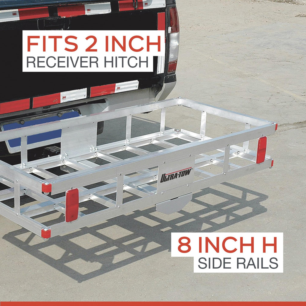 Aluminum Hitch Cargo Carrier 500-Lb Capacity Silver A5510
