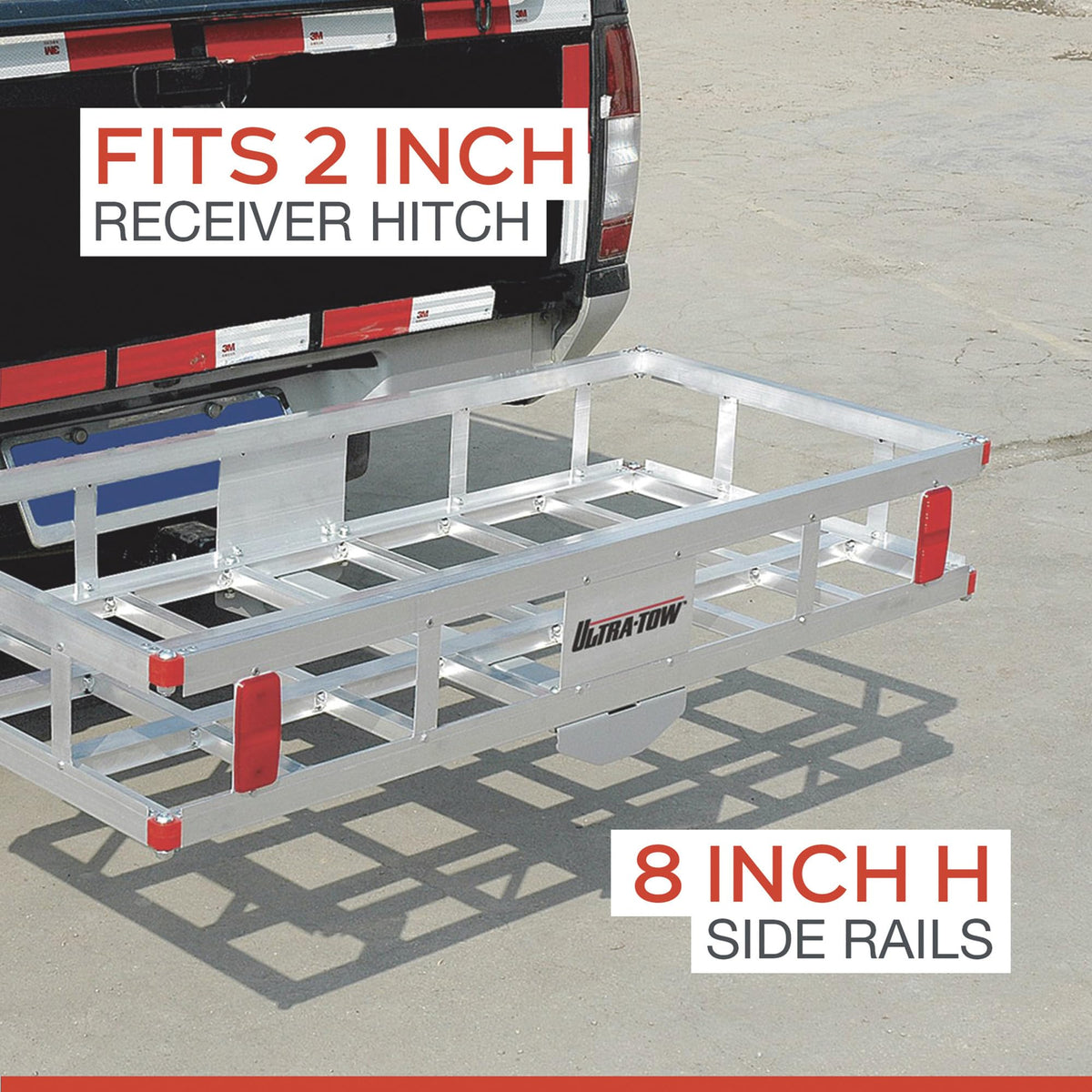 Aluminum Hitch Cargo Carrier 500-Lb Capacity Silver A5510