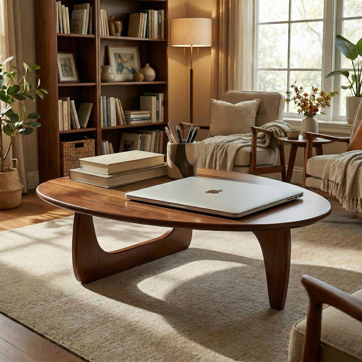 Small Mid Century Walnut Coffee Table M49892