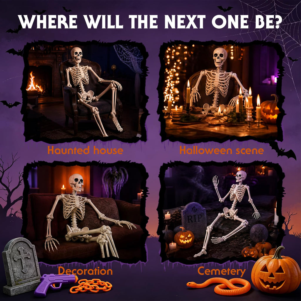 5.4 Ft Halloween Full Body Skeleton A676368
