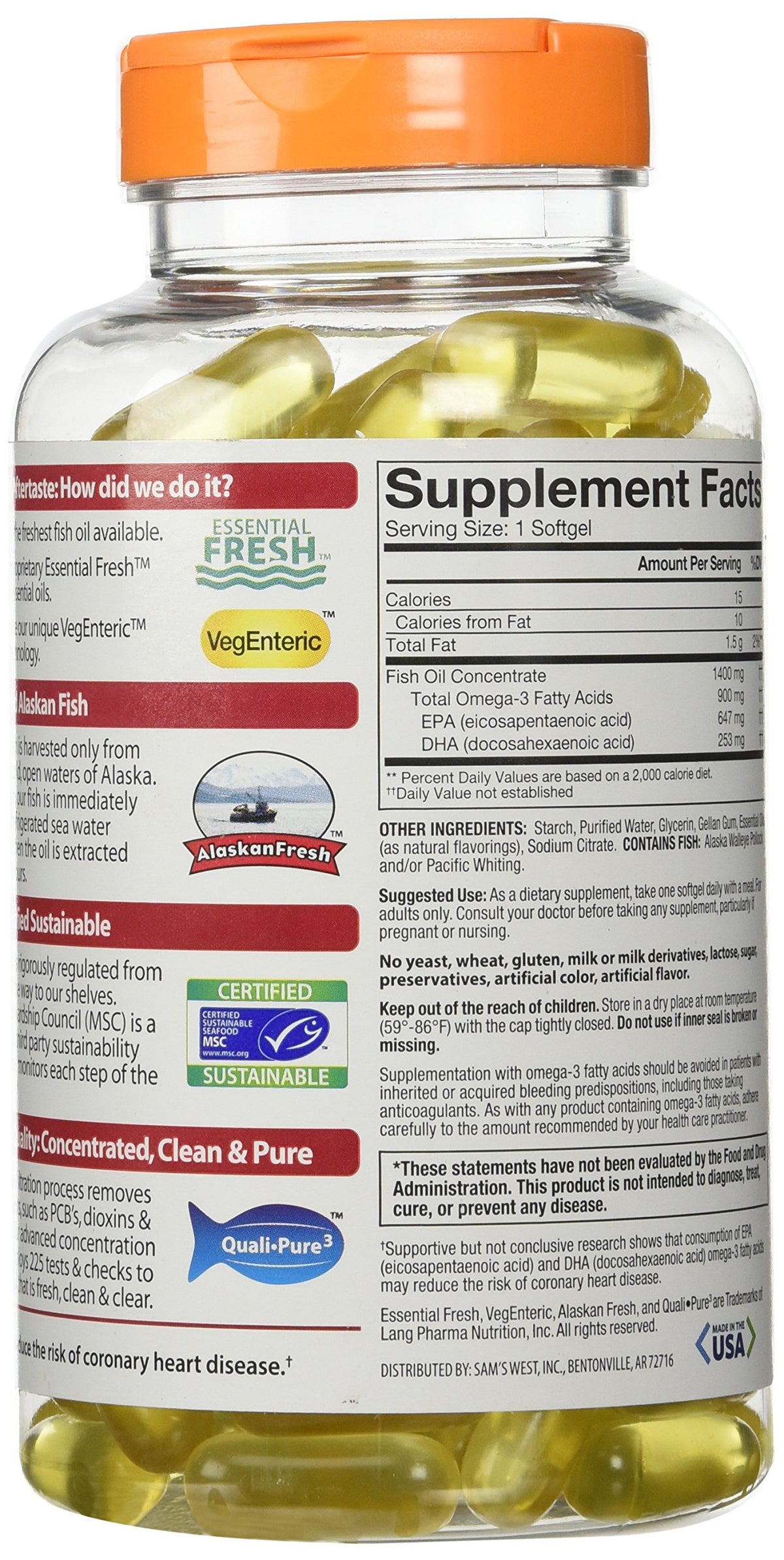 Triple Strength Fish Oil 1400mg 150 Ct W837