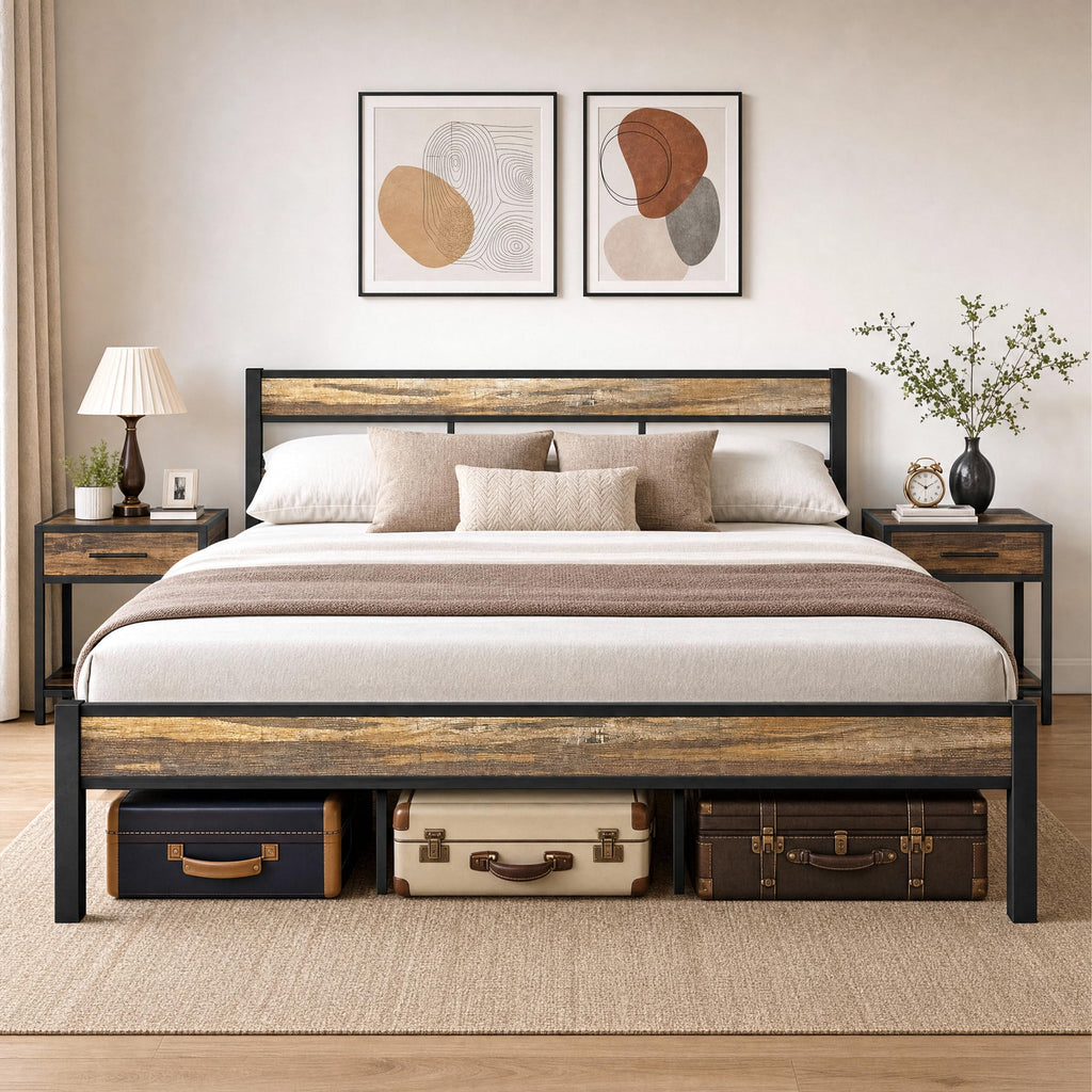 California King Bed Frame with Headboard Q938427