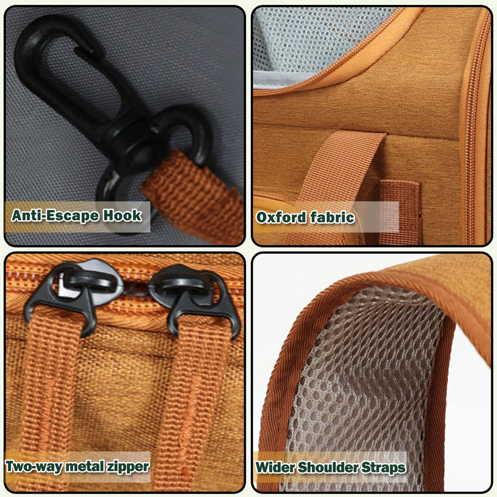 Brown Expandable Cat Backpack H324179