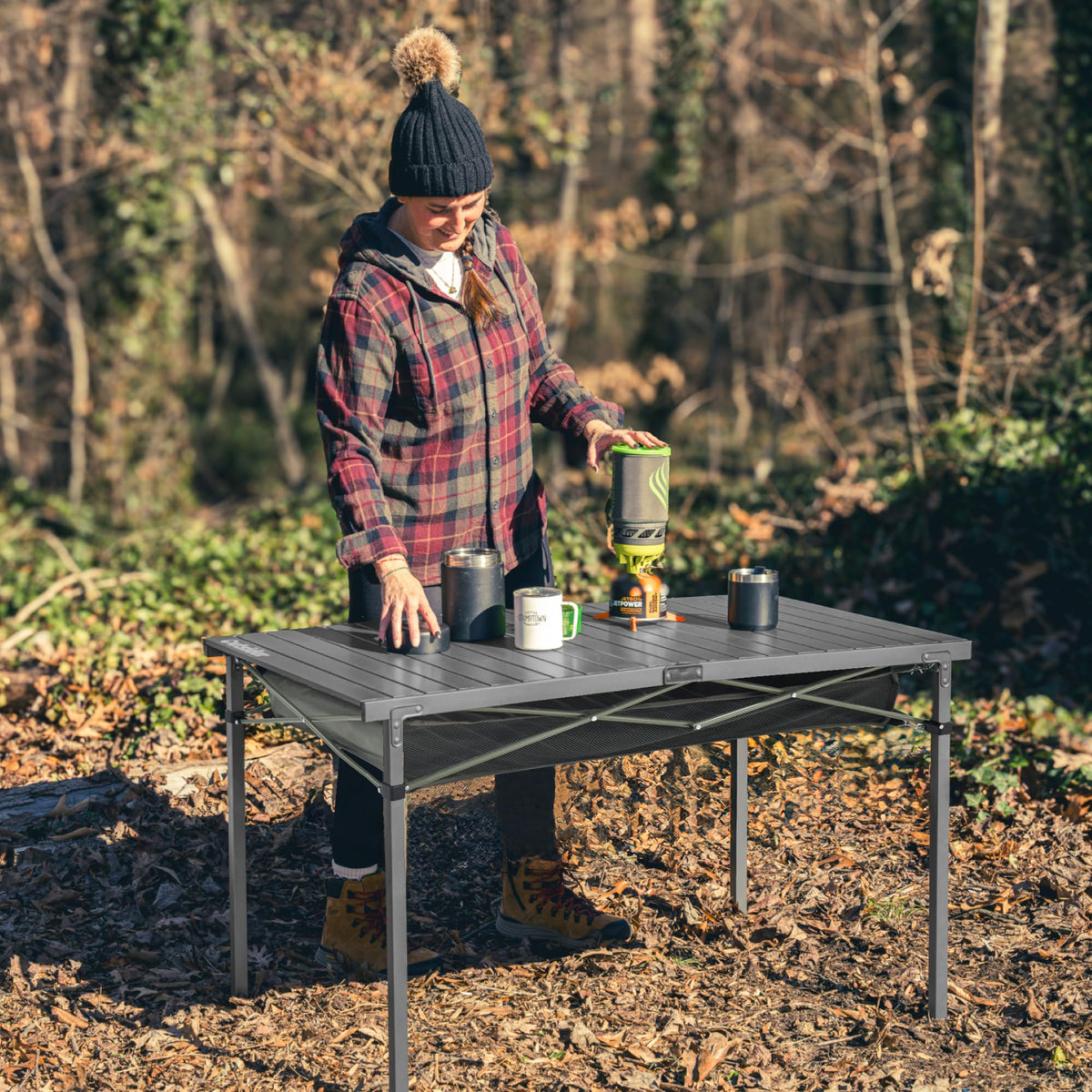 Portable Aluminum Camping Table W657279