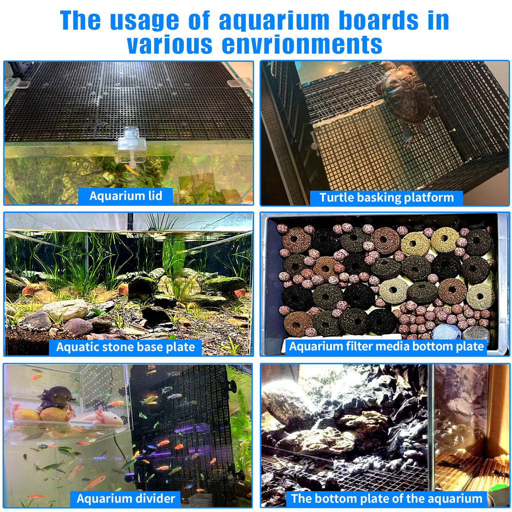 Fish Tank Divider with Suction Cups Adjustable Aquarium Isolation Board Z833