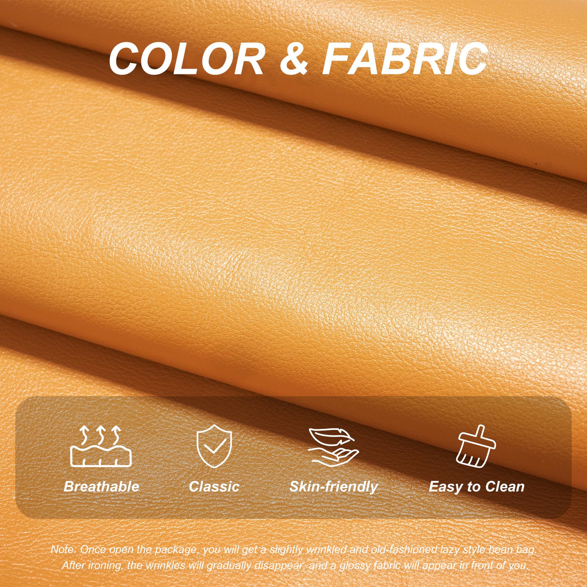 Leather Memory Foam Bean Bag Chair S84749