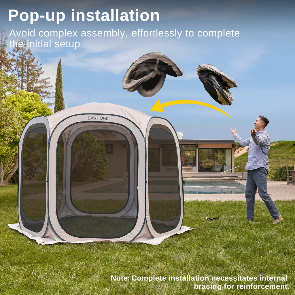 Pop-Up Screen House Tent 12 x 12 FT with Carry Bag K797015