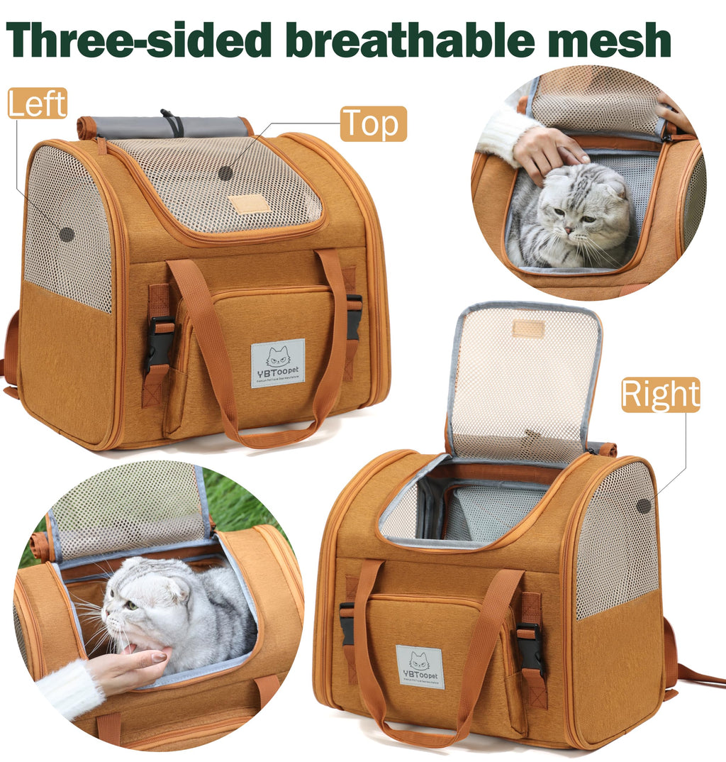 Brown Expandable Cat Backpack H324179
